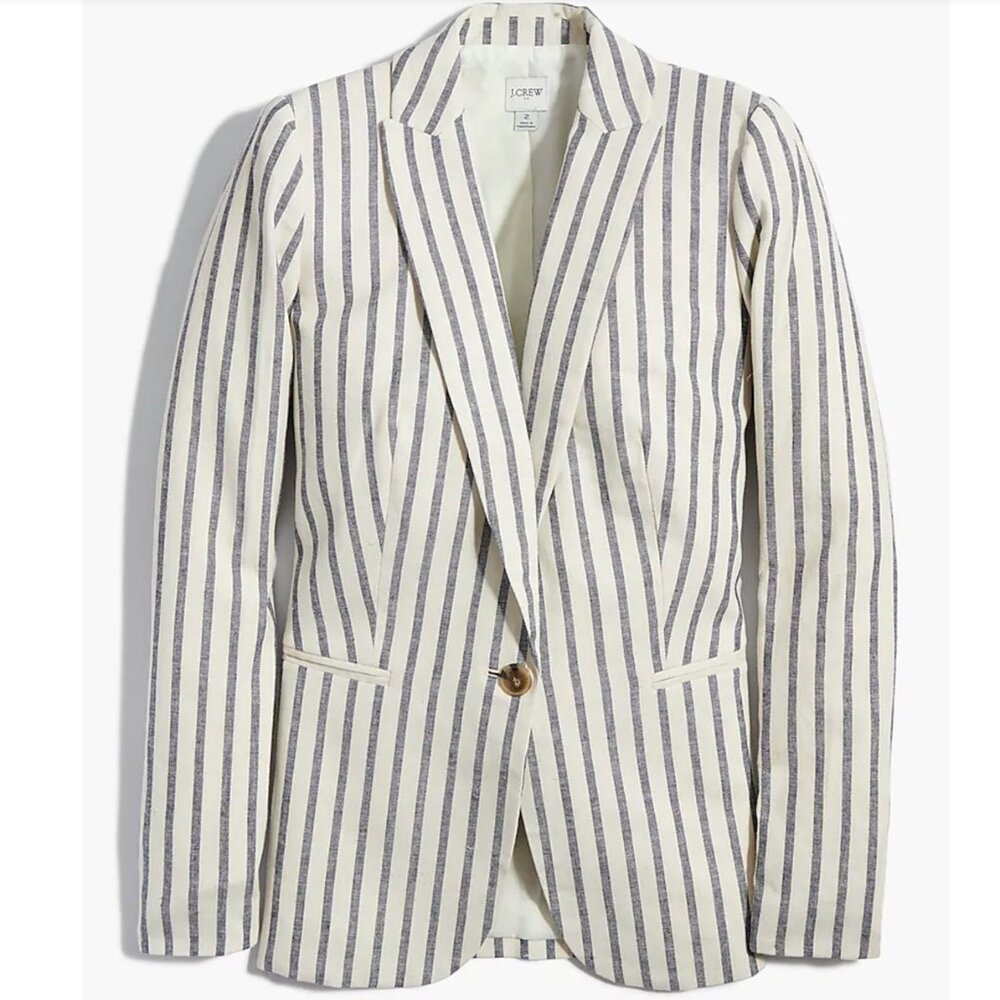 ✨‎ J.Crew Factory Linen-Blend One-Button Blazer - New✨